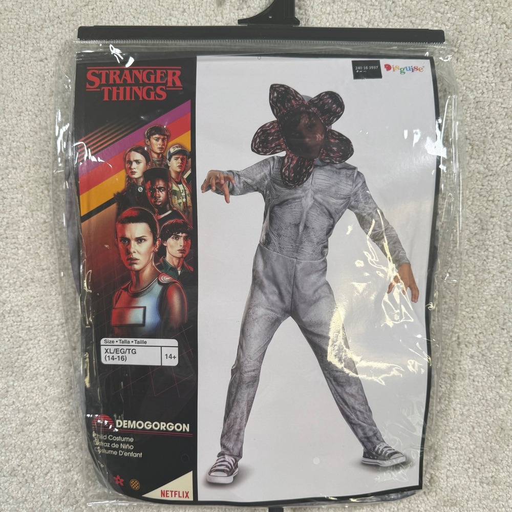Disguise Stranger Things Demogorgon Costume XL 14-16 Kids Gray Red